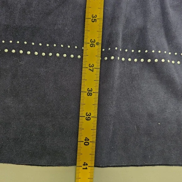 Soft Surroundings 1X Ambrosia Faux Suede‎ Tunic Dress Blue Studded Boho Casual - Picture 8 of 9